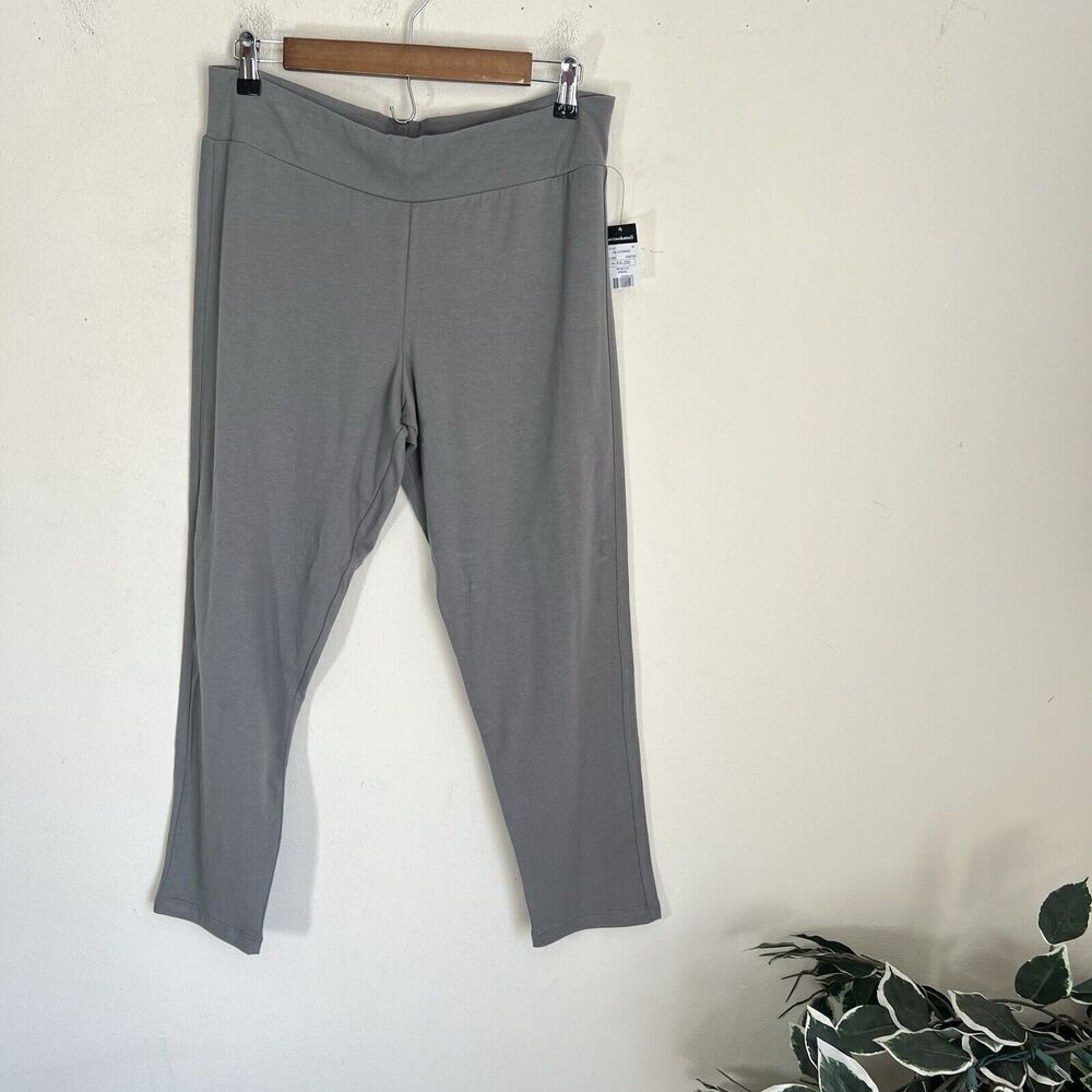 Norma Kamali NK Leggings Pants Womens Size 2XL Gray Crop Ankle Stretch New